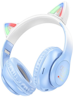 Lamtech BT5.3 Kids Crystal Ενσύρματα & Ασύρματα Bluetooth Παιδικά Ακουστικά Over Ear Γαλάζια