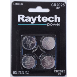Raytech Power CR2025 4τμχ