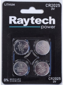 Raytech Power CR2025 4τμχ