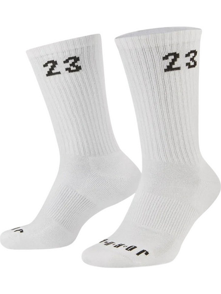 Jordan Essentials Ανδρικές Κάλτσες Ψηλές με Σχέδια Λευκές 3Pack DA5718-100