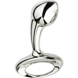 Njoy Pure Stainless Medium Πρωκτική Σφήνα 9cm Ασημί