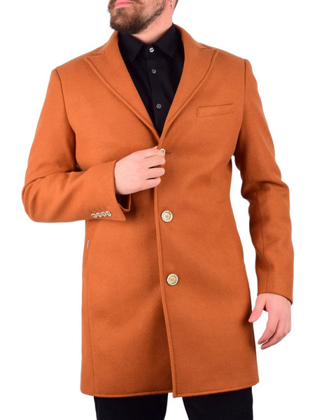 Staff Ανδρικό Παλτό Μακρύ Υφασμάτινο Ταμπά 7511-FW21