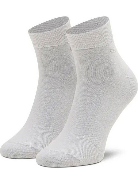 Calvin Klein Ανδρικές Κάλτσες Κοντές Λευκές 2Pack 701218706-002