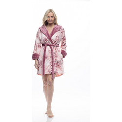 Koyote Γυναικεία Ρόμπα Χειμωνιάτικη Fleece Ροζ KG5458C