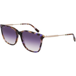 Lacoste L6016S-219 Ανδρικά Γυαλιά Ηλίου Τετράγωνα Μεταλλικά Χρυσά με Μωβ Φακό