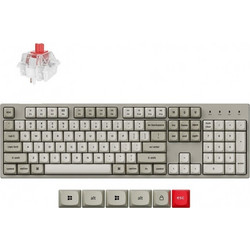 Keychron C2 Pro 8K QMK Μηχανικό Gaming Πληκτρολόγιο με Keychron Super Red Διακόπτες RGB Grey
