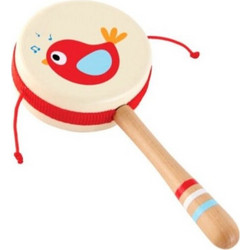Hape Twittering Bird Drum Ξύλινη Κουδουνίστρα για 6+ Μηνών