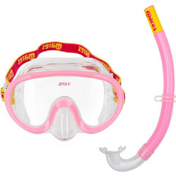 Mares Jelly Μάσκα Θαλάσσης με Αναπνευστήρα Διάφανη Ροζ