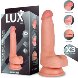 LateToBed Lux Hans Triple Density Ρεαλιστικό Dildo με Βεντούζα & Όρχεις 18.5cm Flesh