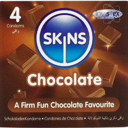 Skins Chocolate Προφυλακτικά με Γεύσεις & Λιπαντικό 4τμχ