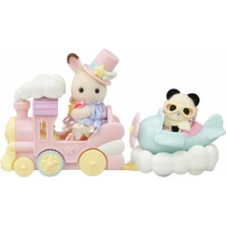 Sylvanian Families Amusement Park Ride Set Plane & Train