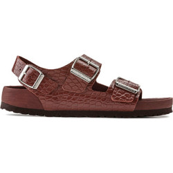 Birkenstock Milano Δερμάτινα Γυναικεία Σανδάλια Ανατομικά Μπορντό 1022691