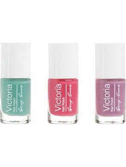 Victoria Beauty Βεραμάν Φούξια Λιλά Gloss Σετ Βερνίκια Νυχιών 3x6ml