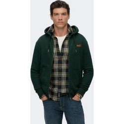Superdry Ανδρική Ζακέτα Φούτερ με Κουκούλα και Φερμουάρ Χακί M2014128A-H7E