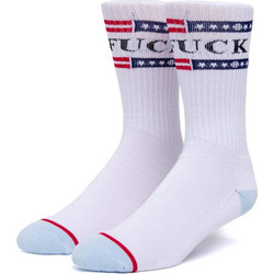 Huf 4th Of July Fuck It Ανδρικές Κάλτσες Ψηλές με Σχέδια Λευκές SK00656