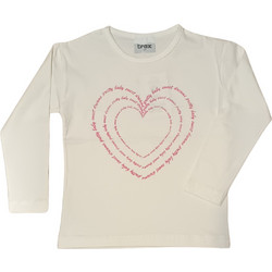 TraX Παιδικό T-Shirt Μακρυμάνικο Εκρού 48756