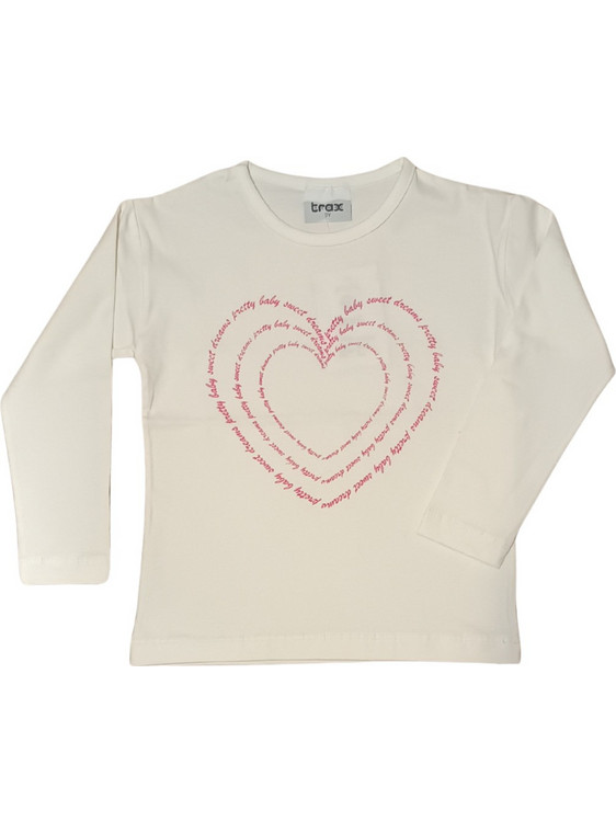 TraX Παιδικό T-Shirt Μακρυμάνικο Εκρού 48756
