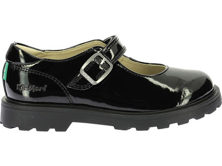 Kickers Παιδικές Μπαλαρίνες Λουστρίνι με Ρυθμιζόμενο Λουράκι Μαύρες 1229731-30-0-83