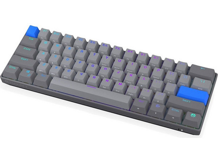 Endorfy Thock V2 Compact Ασύρματο Μηχανικό Gaming Πληκτρολόγιο 60% με Endorfy Yellow Διακόπτες RGB Grey