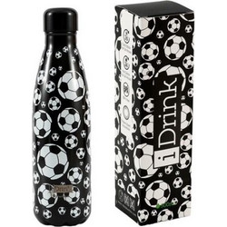 iDrink Football Παιδικό Παγούρι Θερμός Ανοξείδωτο Μαύρο Λευκό 500ml