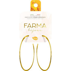 Farma Bijoux Γυναικεία Σκουλαρίκια Κρίκοι Xρυσά BECG907