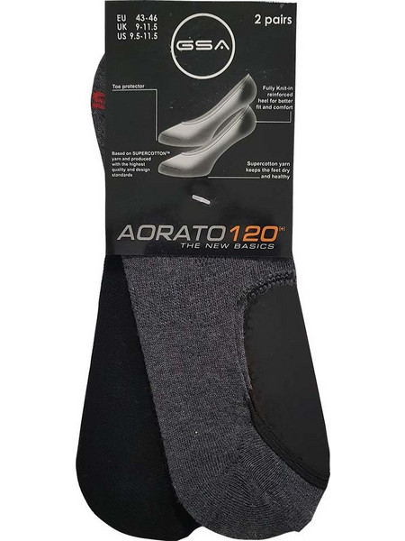 GSA Ανδρικές Κάλτσες Σοσόνια Μαύρες Ανθρακί 2Pack 8116072-06