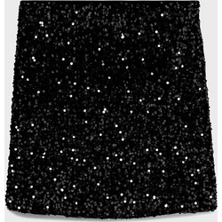 Vero Moda Μίνι Φούστα με Παγιέτες Ψηλόμεση Μαύρη 10335704