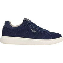 Pepe Jeans Eaton Suede Ανδρικά Sneakers Navy Μπλε PMS000011-595