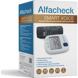 Alfacheck Smart Voice Ψηφιακό Πιεσόμετρο Μπράτσου με Ενδειξη Αρρυθμίας