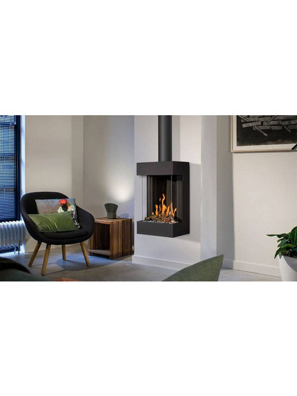 Barbas Bellfires Box Gas Panorama 45/59 Ενεργειακό Τζάκι Αερόθερμο Αερίου Ίσιο 6.3kW