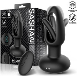 IntoYou Sasha Πρωκτική Σφήνα Ασύρματη με Δόνηση 10cm Μαύρη
