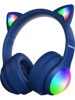 Kiddoboo Delulu DiscoBeats Ασύρματα Bluetooth Παιδικά Ακουστικά Over Ear Μπλε