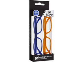 EyeLead Γυαλιά Πρεσβυωπίας +2.50 Κοκάλινα Κίτρινα Μπλε 1+1 Δώρο