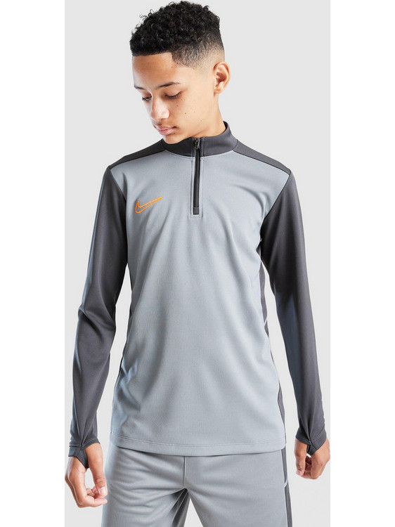 Nike Dri-Fit Παιδικό Φούτερ Γκρι Μαύρο HJ3721-067