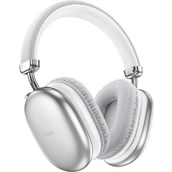 Hoco W35 Max Joy Ενσύρματα & Ασύρματα Bluetooth Ακουστικά Over Ear με Noise Cancelling Ασημί
