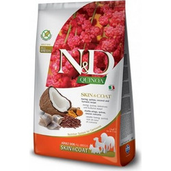 Farmina N&D Quinoa Grain Free Skin & Coat Medium & Maxi Adult with Herring, Quinoa, Coconut & Turmeric 7kg