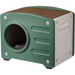 Vesta Petvilla Πλαστικό Σπιτάκι Γάτας 56x41.7x46.2cm Πράσινο Λευκό