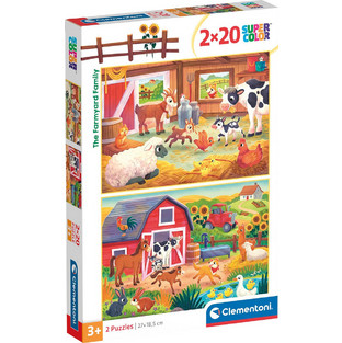 Παιδικό Puzzle Clementoni Super Color Στη Φάρμα 2x20 Κομμάτια