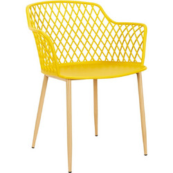 Home Deco Καρέκλα Κήπου Πλαστική Κίτρινη HDO2240B