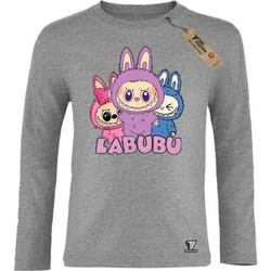 Takeposition Labubu Παιδικό T-Shirt Μακρυμάνικο Γκρι 814-1440