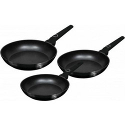 Berlinger Haus Black Vantage Collection Σετ Τηγάνια Αλουμινίου με Αντικολλητική Επίστρωση Μαρμάρου 3τμχ BH-8230