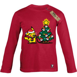 Takeposition Pikachu Christmas Παιδικό T-Shirt Μακρυμάνικο Κόκκινο 814-3052