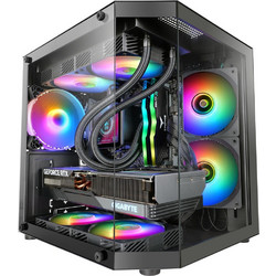 Mars Gaming MC-3TLITE Black Gaming Mini Tower Κουτί Υπολογιστή με Πλαϊνό Παράθυρο