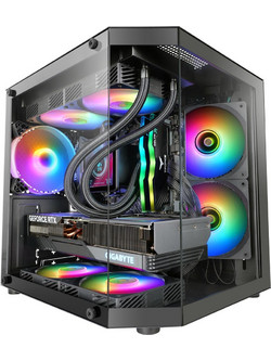 Mars Gaming MC-3TLITE Black Gaming Mini Tower Κουτί Υπολογιστή με Πλαϊνό Παράθυρο