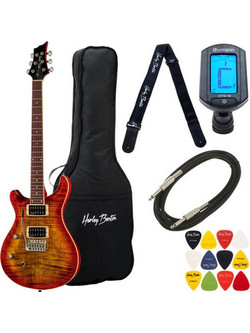 Harley Benton CST-24T LH Bundle Ηλεκτρική Κιθάρα ST Style με Μαγνήτες HH & Ταστιέρα Jatoba Paradise Amber