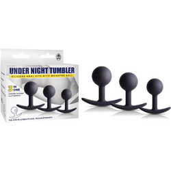 NMC Under Night Tumbler with Weighted Ball Σετ Πρωκτικές Σφήνες Μαύρες 3τμχ