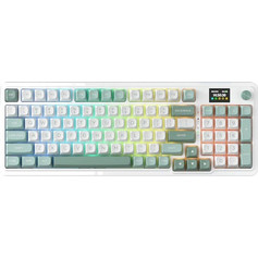 Redragon Galatin Pro Ασύρματο Μηχανικό Gaming Πληκτρολόγιο με Mint Mambo Διακόπτες RGB White