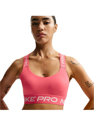Nike Pro Αθλητικό Μπουστάκι με Χαμηλή Στήριξη Κοραλί HF5372-897