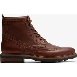 Clarks Newford Ανδρικά Μποτάκια Δερμάτινα Καφέ 26183376