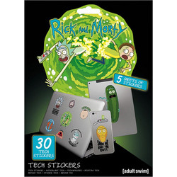Rick and Morty Σετ Αυτοκόλλητα για Laptop 12.5x10cm 30τμχ